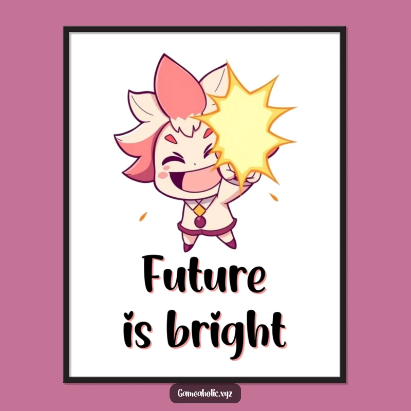 Funny Energy Blast Poster: Humorous Character Wall Art Gift