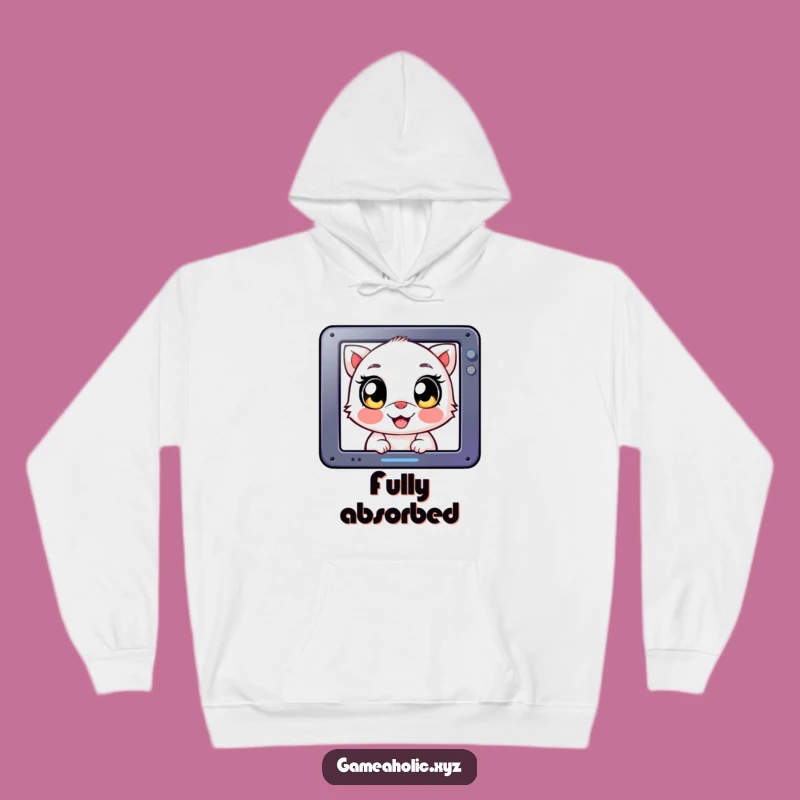 Funny Hoodie: Happy Eyed Creature, Intense Screen Focus, Cozy Gamer Gift