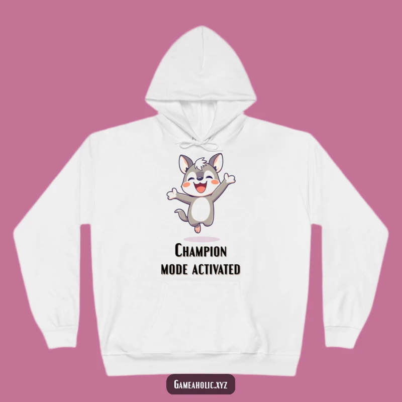 Funny Champion Hoodie: Cozy Animal Character Pullover for Ultimate Game Victory