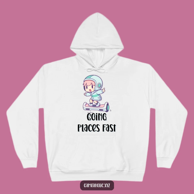 Funny Hoverboard Zippy Character Hoodie: Cozy Cool Ride Gift