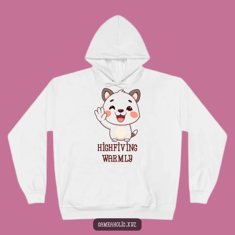 Funny Virtual High Five Hoodie: Cozy Up with Cheerful Greetings!