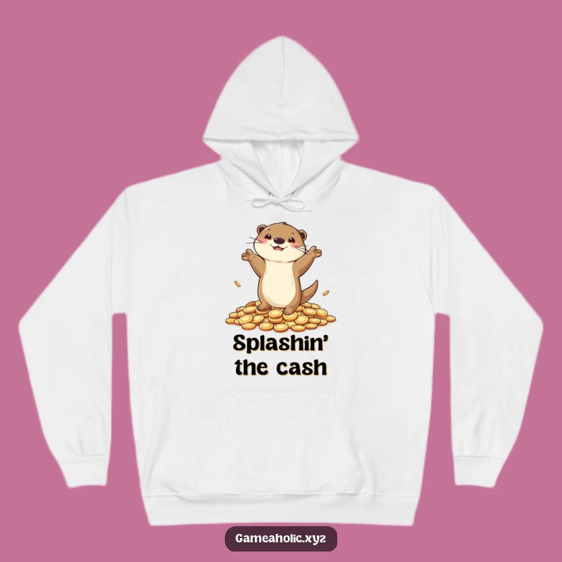 Funny Otter Victory Hoodie - Cozy Gift for Champions