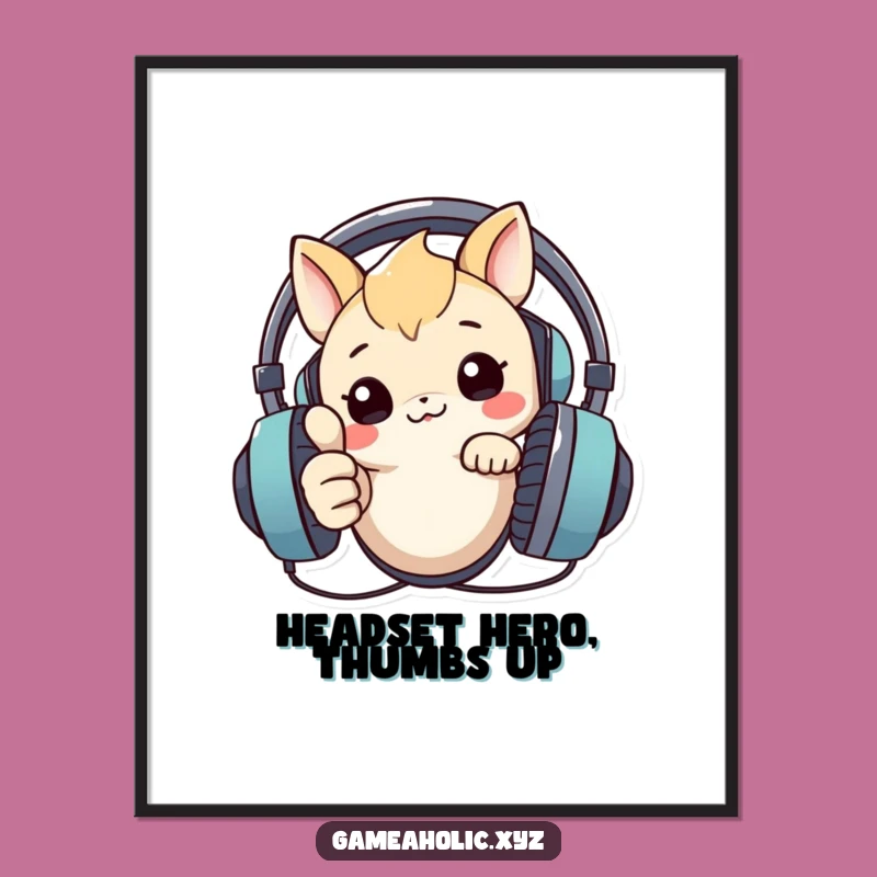 Awesome Free Printable Wall Art: Thumbs Up Gamer Creature!