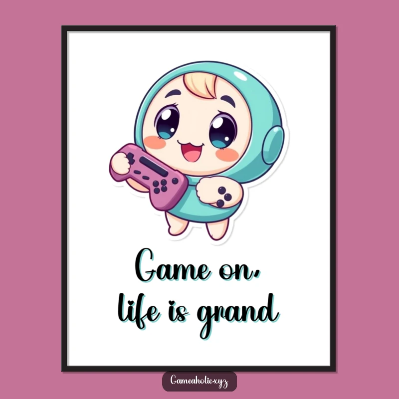 Free Printable Gamer Wall Art: Round Character Controller Fun, Downloadable Art!