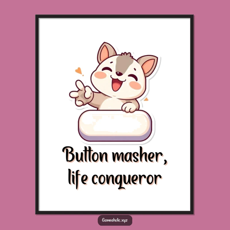 Free Printable Wall Art: Smash Button Animal, Hilarious Digital Download for Your Space!
