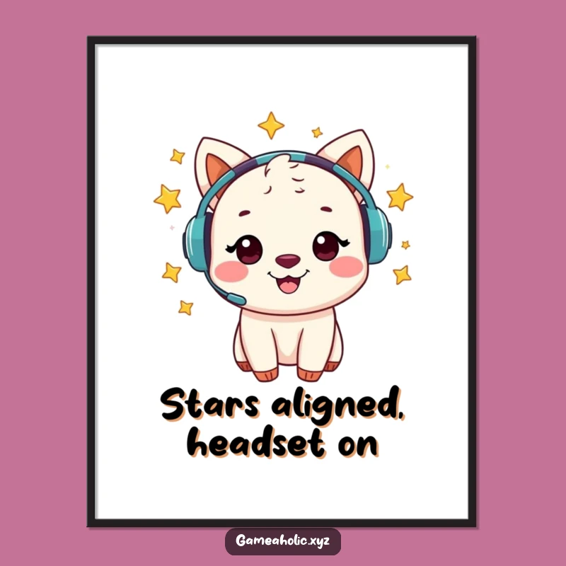 Free Printable Wall Art: Star Gamer Animal, Hilarious Digital Download for Gamers!