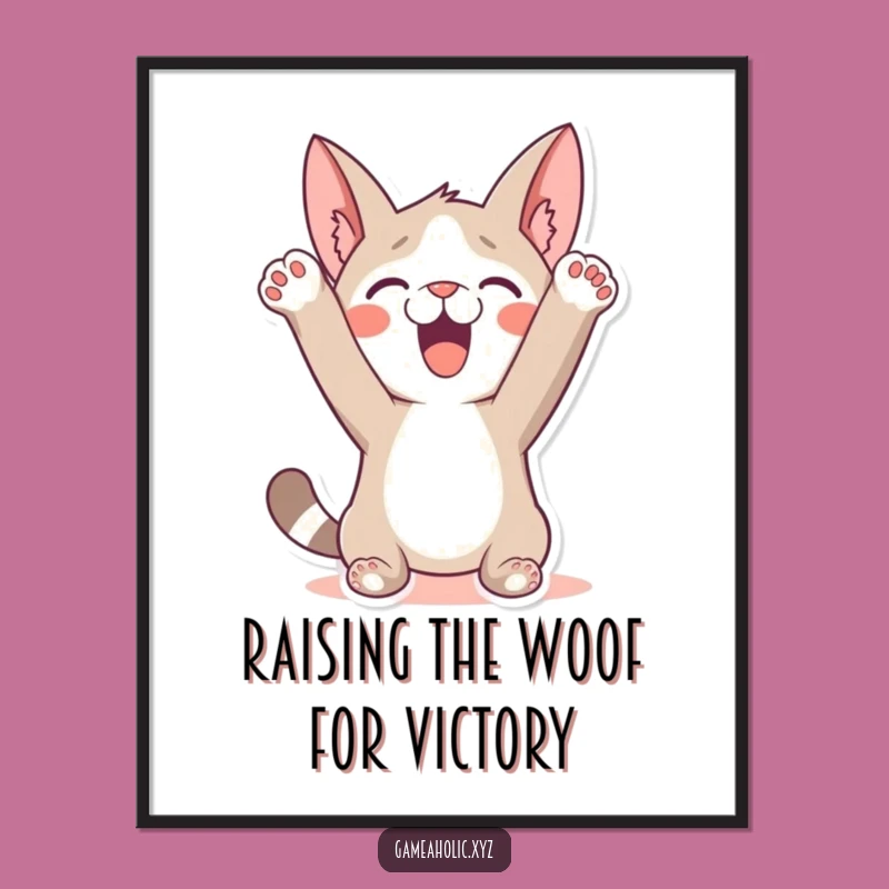 Free Printable Wall Art: Victory Paws - Downloadable Celebration Decor