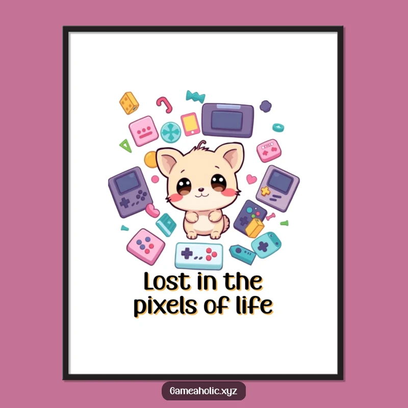 Funny Free Printable Wall Art: Gaming Animal Surprise, Hilarious Downloadable Decor Gift