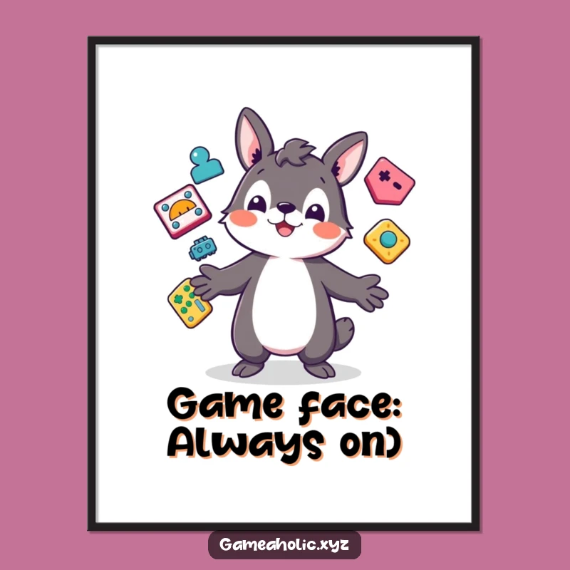 Free Printable Wall Art: Animal Juggles Game Icons Funny Downloadable Art