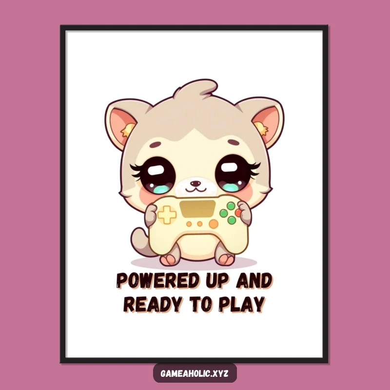 Gamer Animal Free Printable Wall Art - Funny Downloadable Art for Gaming Rooms