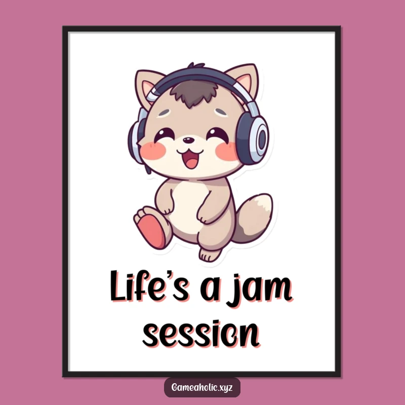 Free Printable Funny Music Animal Wall Art - Lively Downloadable Decor