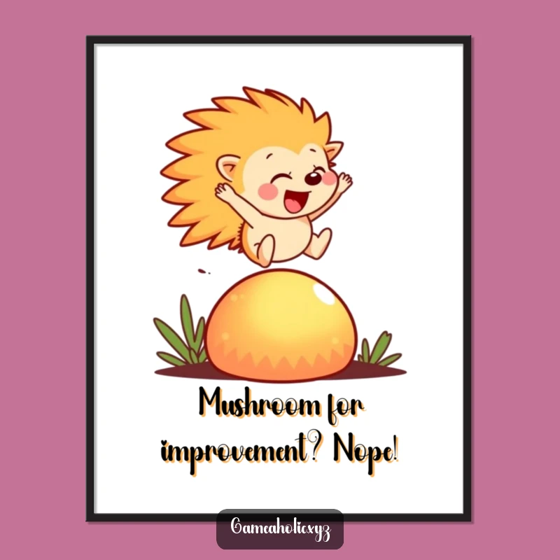 Free Printable Wall Art: Joyful Hedgehog, Funny Downloadable Decor for Whimsical Nature Lovers