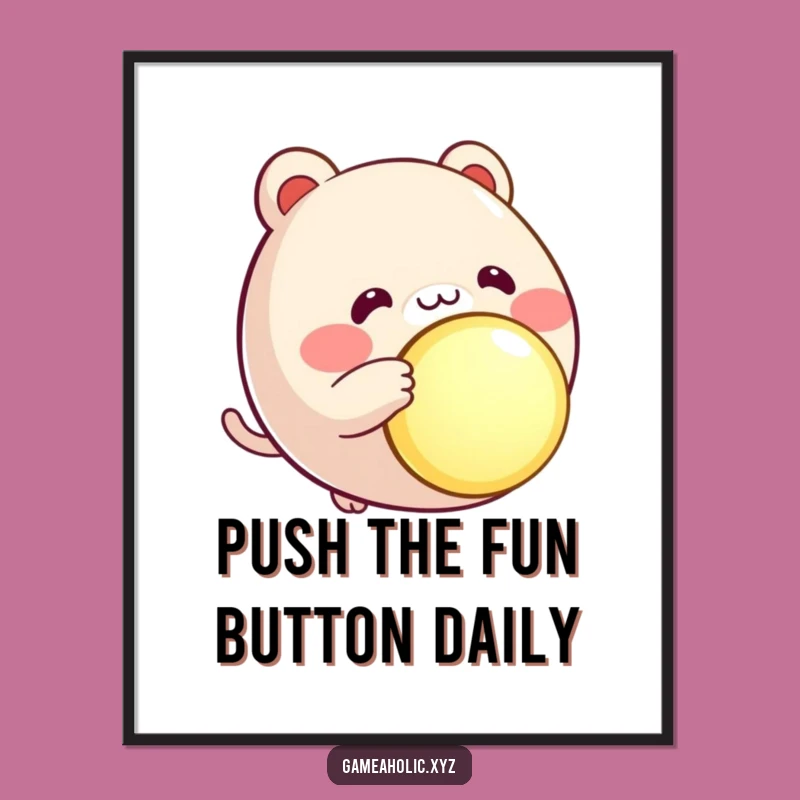 Free Printable Wall Art: Round Animal Button Press Humorous Downloadable Decor