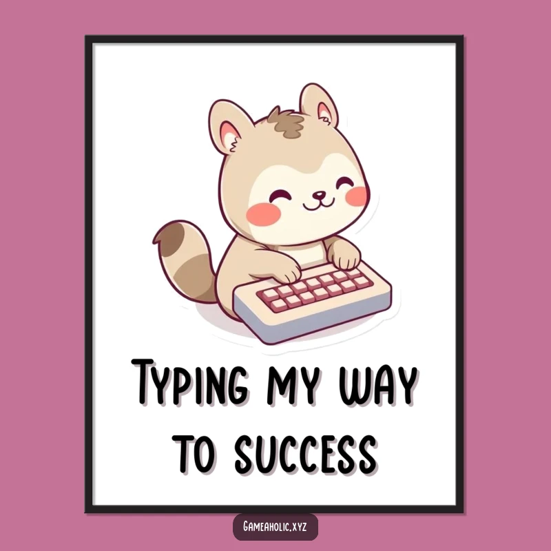 Free Printable Wall Art: Busy Bee Keyboard Magic! Humorous Downloadable Art for Offices.