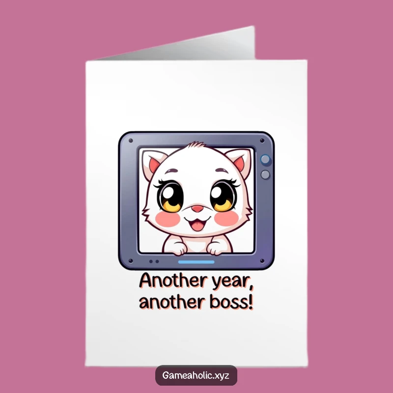 Free Printable Gamer Birthday Card: Intense Focus Creature, Perfect Downloadable Gift!