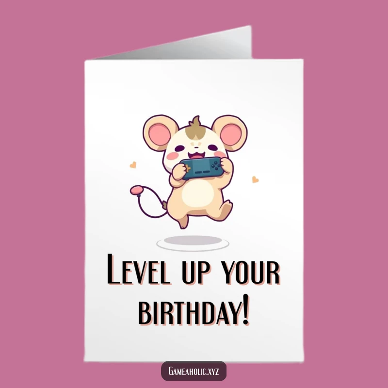 Free Printable Birthday Card: Joyful Creature Gamer for a Fun Downloadable Gift