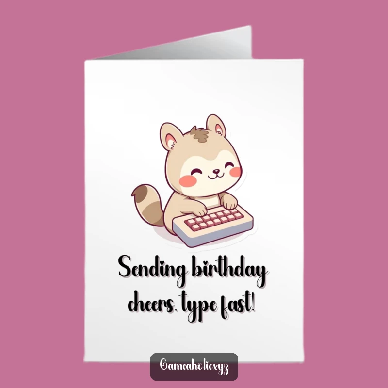 Free Printable Birthday Card: Fast Typist Animal Fun! A Hilarious Downloadable Gift for Busy Bees.
