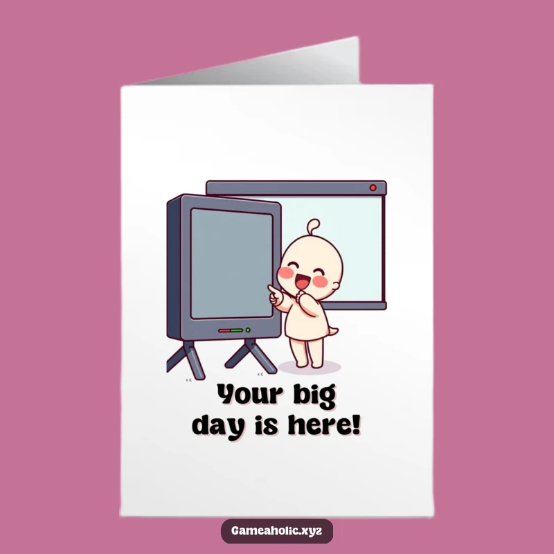 Free Printable Bday Card: Big Screen Excitement! Hilarious Downloadable Gift for Movie Buffs.