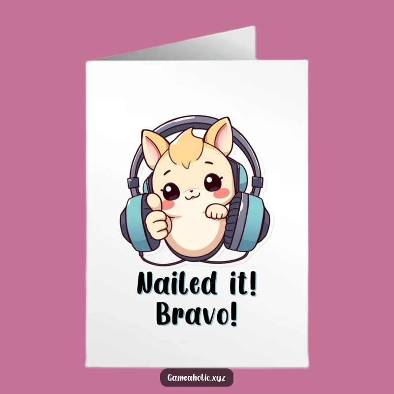 Free Printable Congrats Card: Creature Gives Thumbs Up!