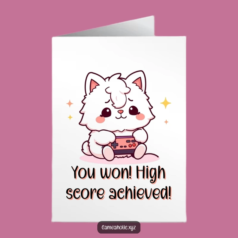 Free Printable Funny Gamer Animal Congrats Card - Victory Lap Downloadable Greeting