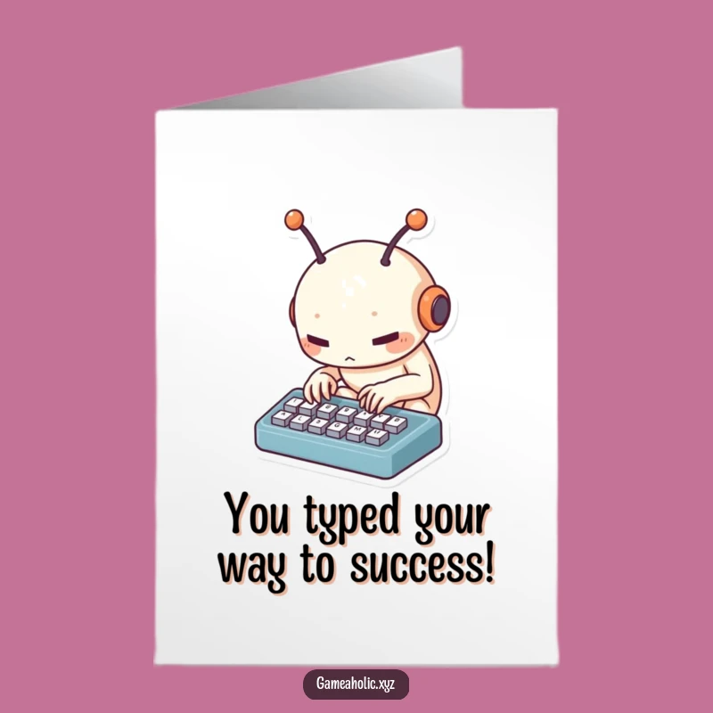 Free Printable Funny Techie Creature Congrats Card - Rapid Success Downloadable Greeting