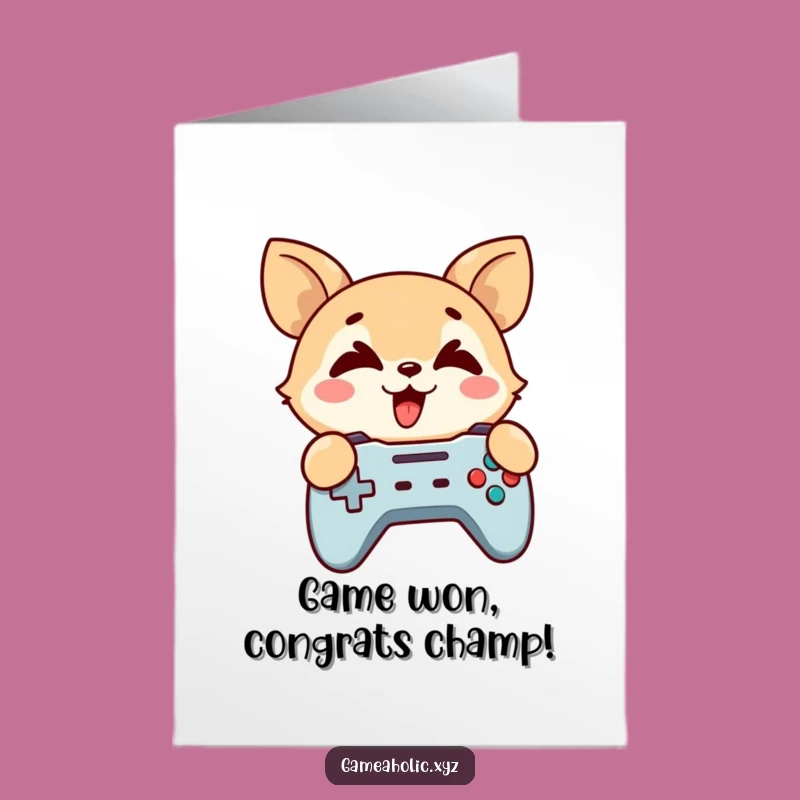 Winning Combo Free Printable Congrats Card - Funny Gamer Downloadable Greeting