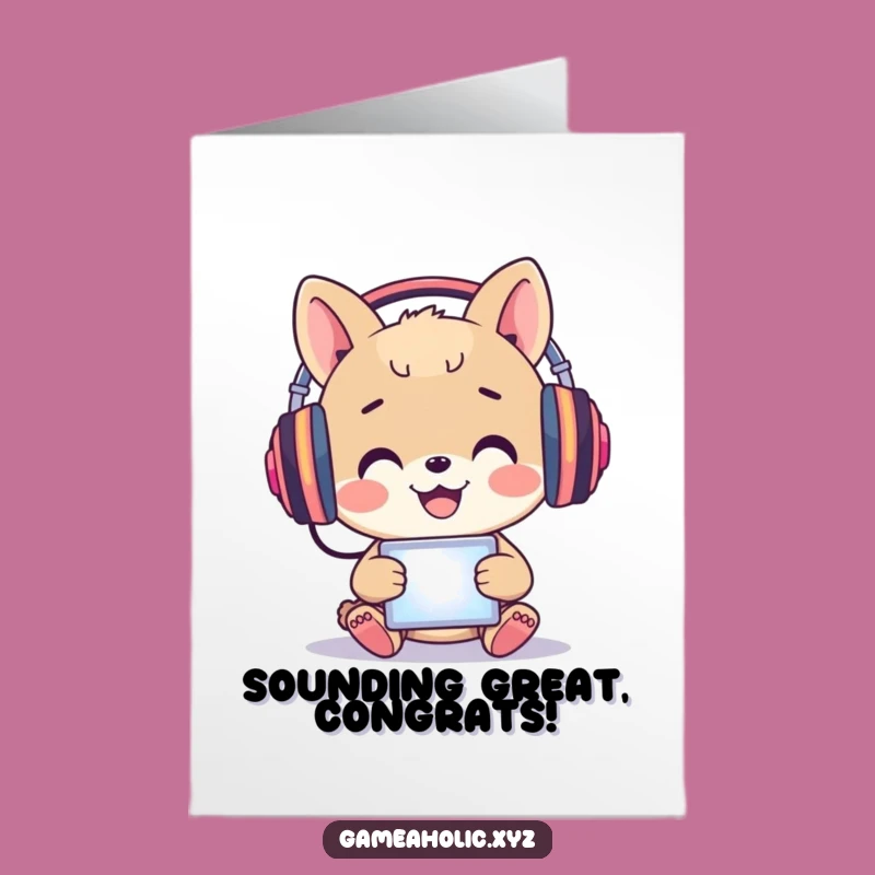 Screen Star Free Printable Congrats Card - Happy Animal Downloadable Greeting