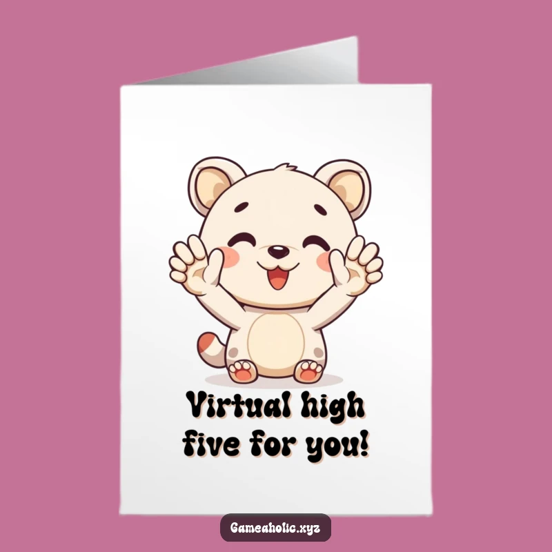 Free Printable Congrats Card: High-Five Animal, Downloadable & Print at Home Victory