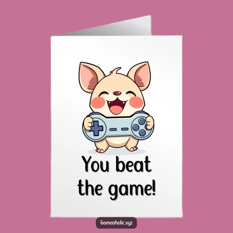 Gamer Creature Congrats Card: Free Printable for Winning Big