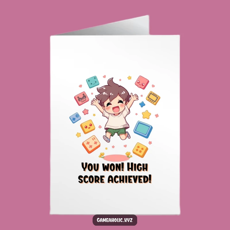 Free Printable Congrats Card: Level Up Achievement Unlocked! Funny Downloadable Gift for Wins.