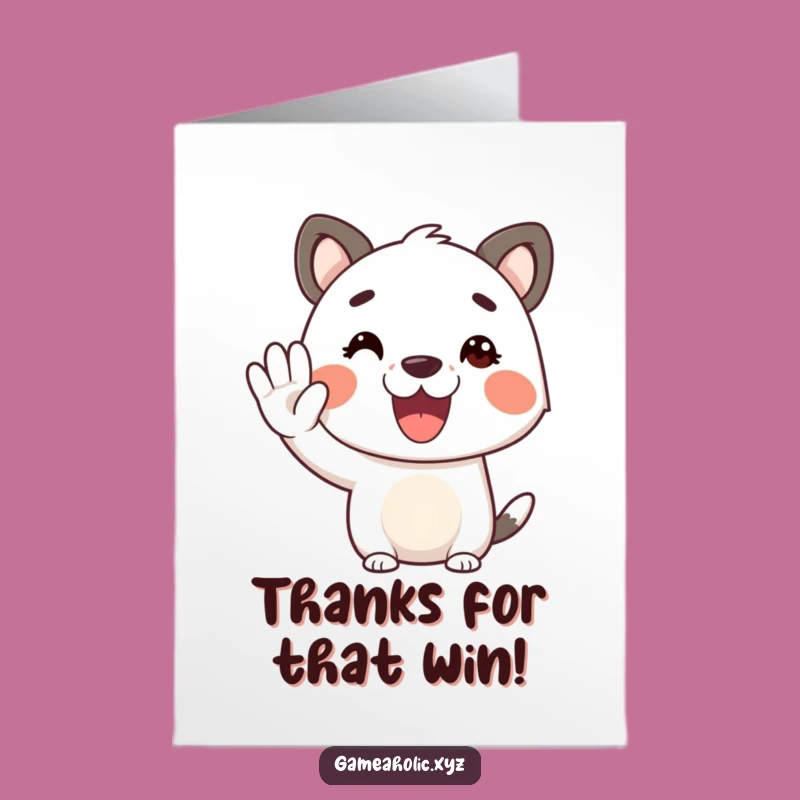 Free Printable Thank You Animal Card: High-Five Gratitude Downloadable Gift