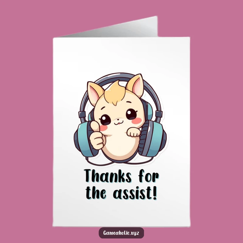 Free Printable Thank You Card: Gamer Creature's Thumbs Up!