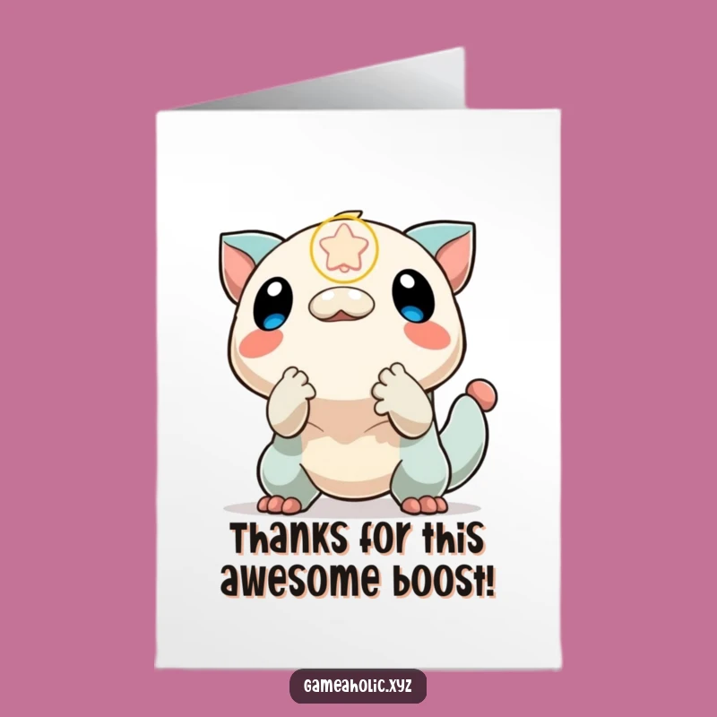 Free Printable Thank You Card: Power-Up Creature Gratitude Downloadable Gift