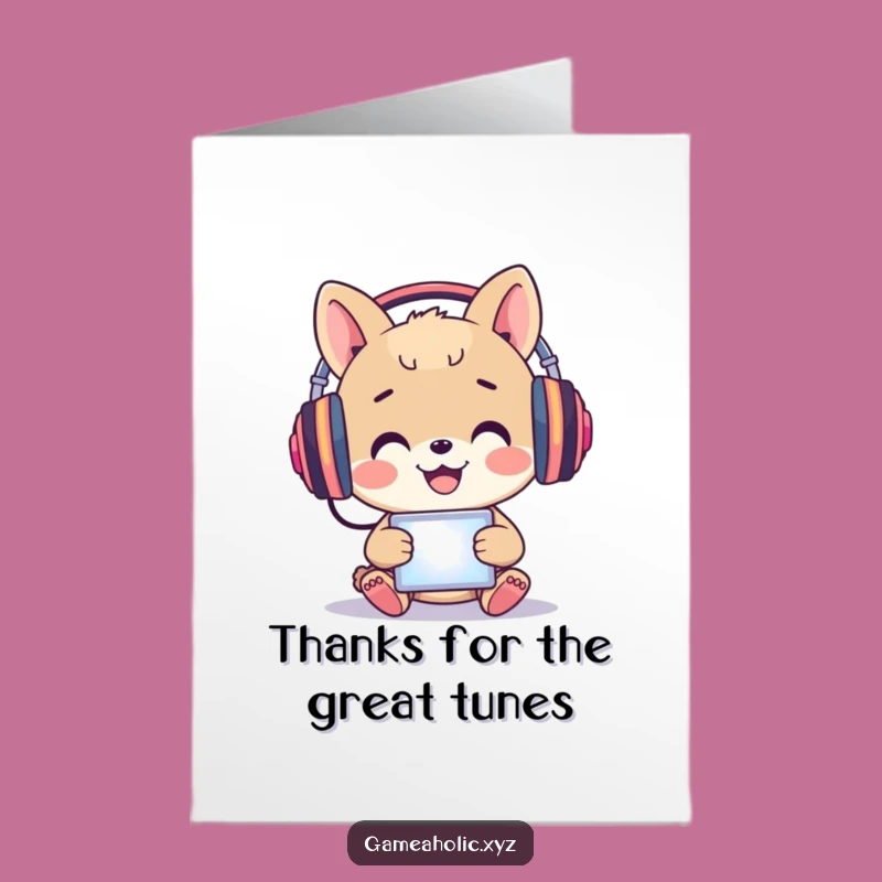 Thanks for Tuning In Free Printable Thank You Card - Immersive Animal Downloadable Note