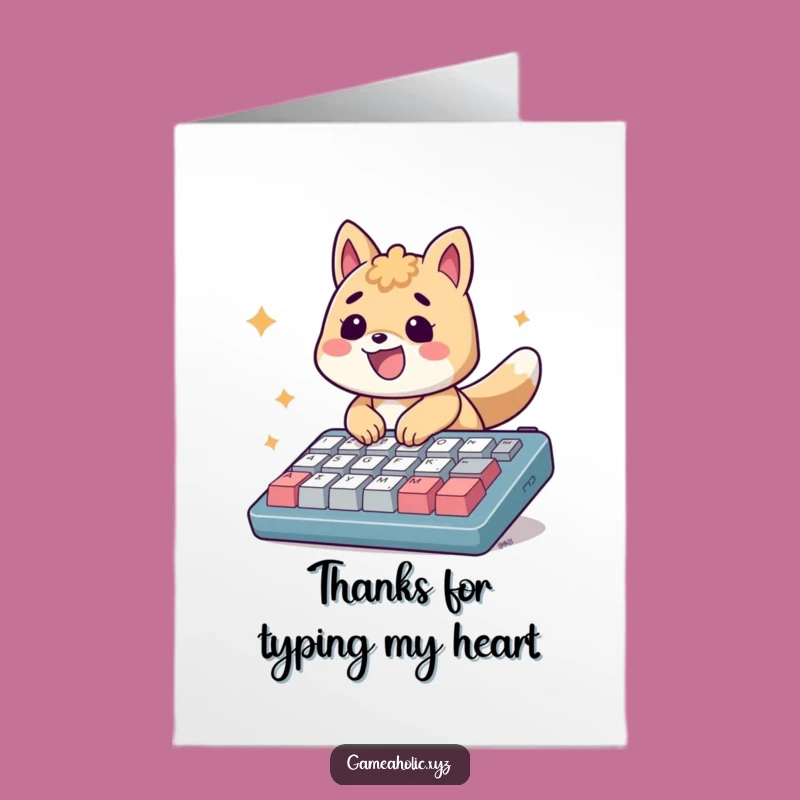 Thanks a Byte Free Printable Thank You Card - Energetic Animal Downloadable Note