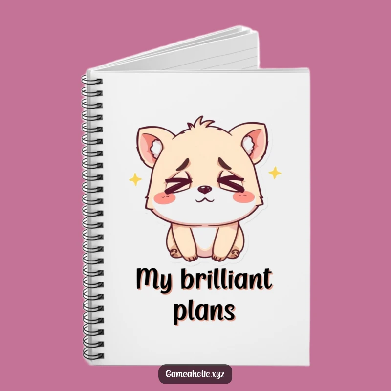 Funny Exhausted Animal Eyes Notebook - Jot Down Thoughts with Hilarious Tiredness