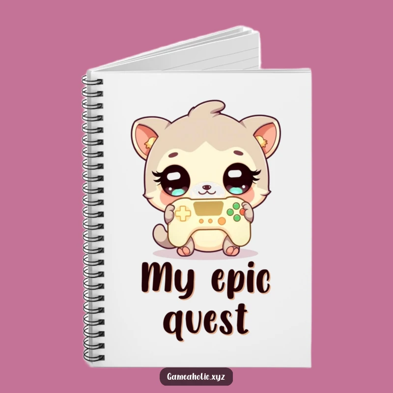Funny Gamer Animal Notebook - Cute Character Journal, Perfect Gaming Log Gift