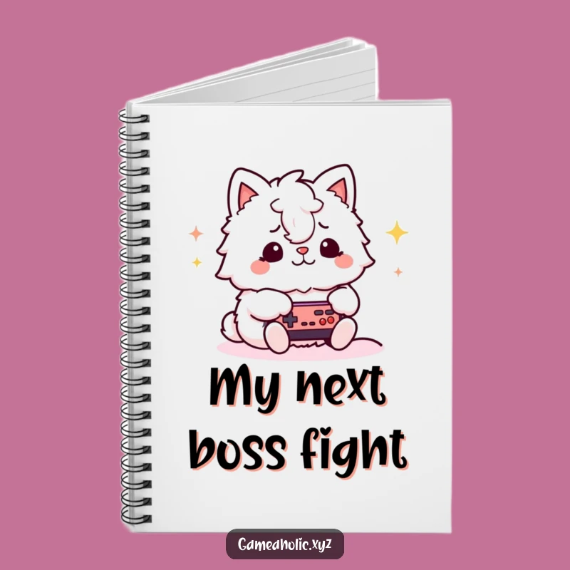 Funny Gamer Cat Notebook: Fluffy Feline Focused on Video Games, Perfect Gift