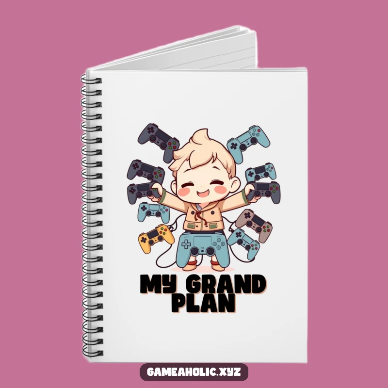 Funny Notebook: Controller Balancer Character, Goofy Grin, Gamer Ideas Gift