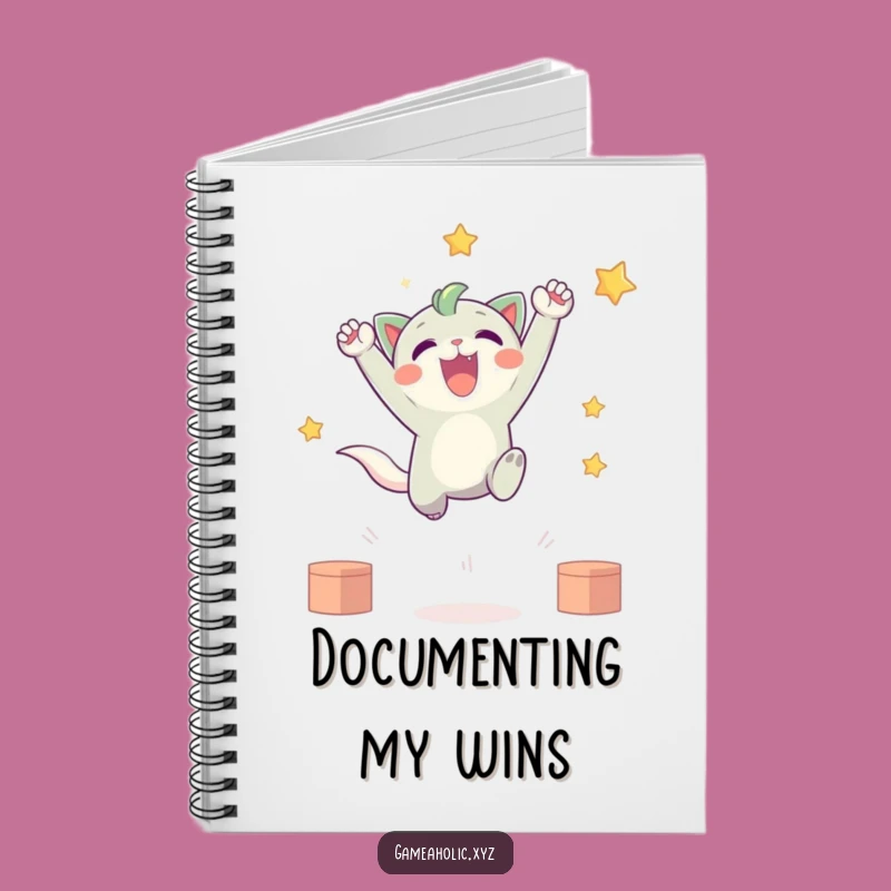 Funny Victory Notebook: Cute Creature's Leap - Jot Down Your Wins