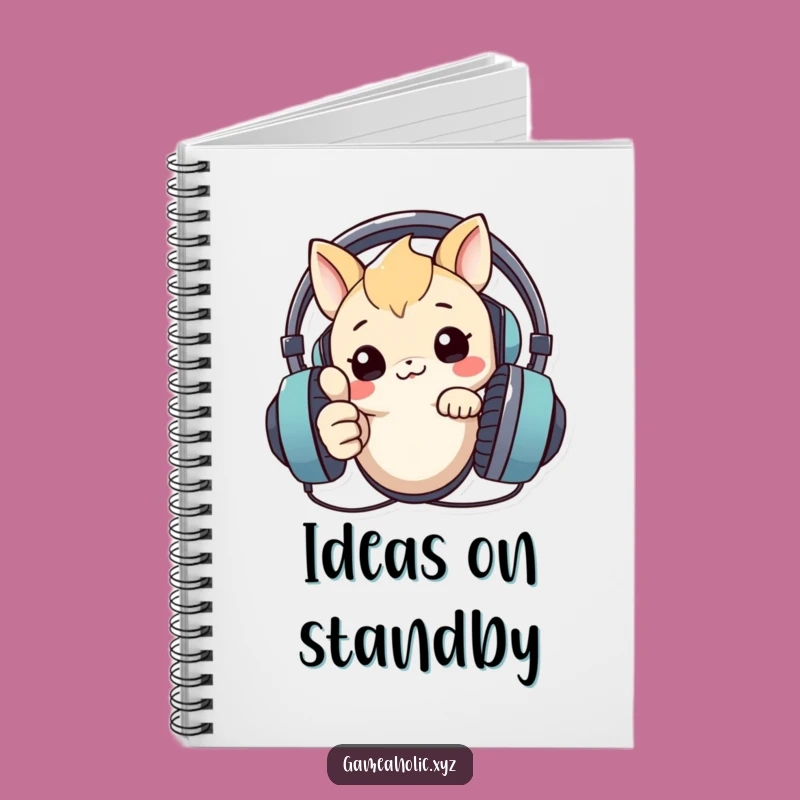 Funny Tech Notebook: Creature Headset Thumbs Up - Jot Down Ideas