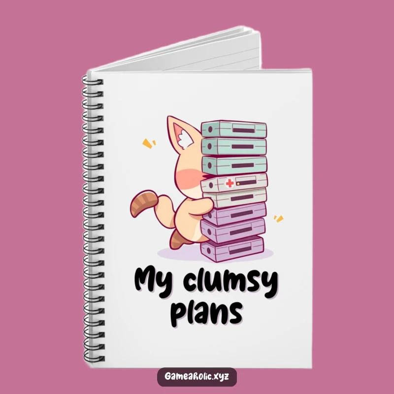 Funny Tripping Gamer Notebook - Clumsy Animal Journal, Perfect Gaming Log Gift