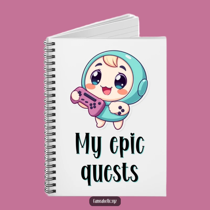 Funny Notebook: Round Gamer Character, Big Eyes, Controller Ideas Journal Gift