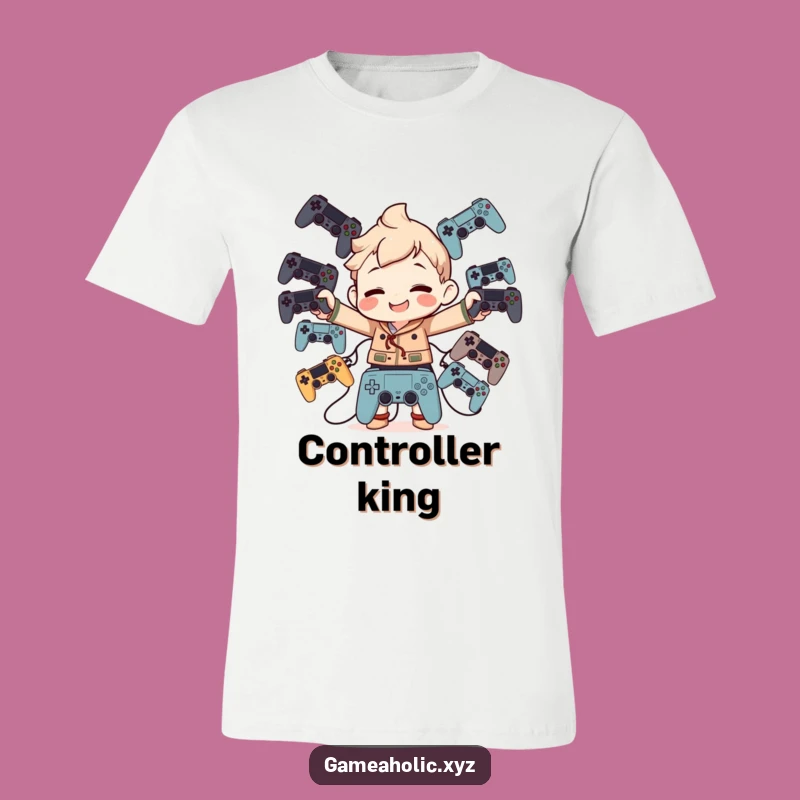 Funny T-Shirt: Controller Balancer Character Goofy Grin Gamer Gift