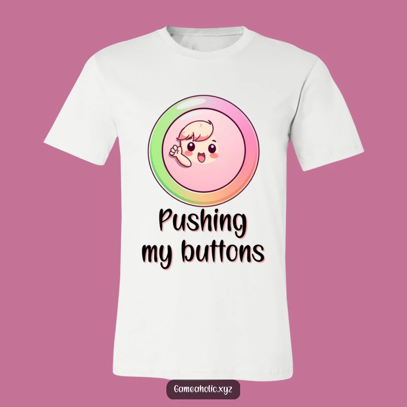 Funny Button Press T-Shirt: Wear Your Enthusiasm for Fun