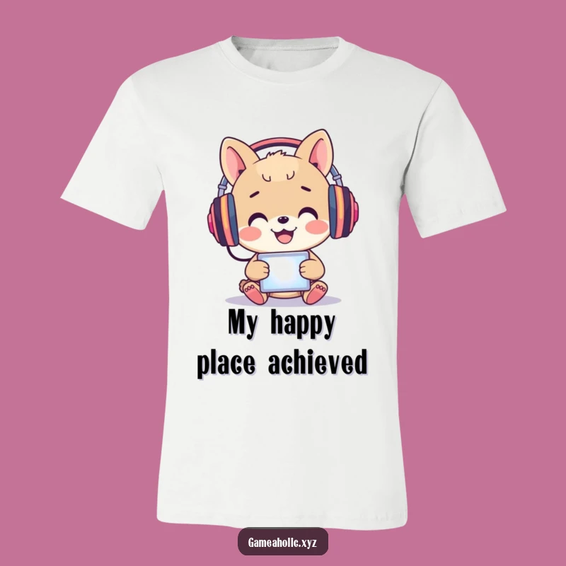 Funny Immersed Animal T-Shirt - Happy Headphone Gamer Tee Gift
