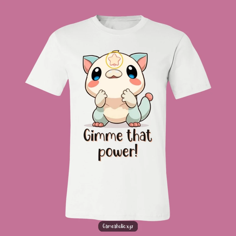 Funny Power-Up T-Shirt: Creature Grabbing Boost, Awesome Funny Gift Tee