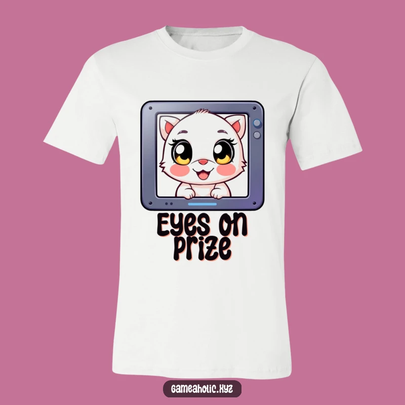 Funny T-Shirt: Happy Eyed Creature Intense Screen Focus Gamer Gift