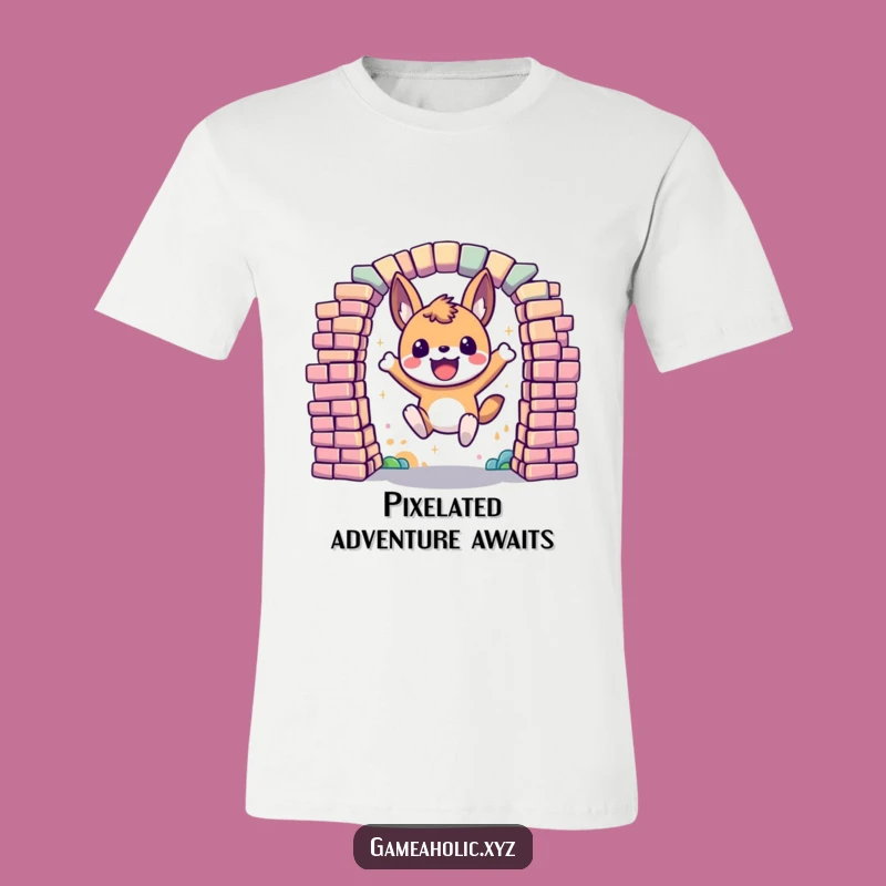 Funny Gaming T-Shirt: Pixel Portal Animal Leap, Ultimate Funny Gift for Explorers