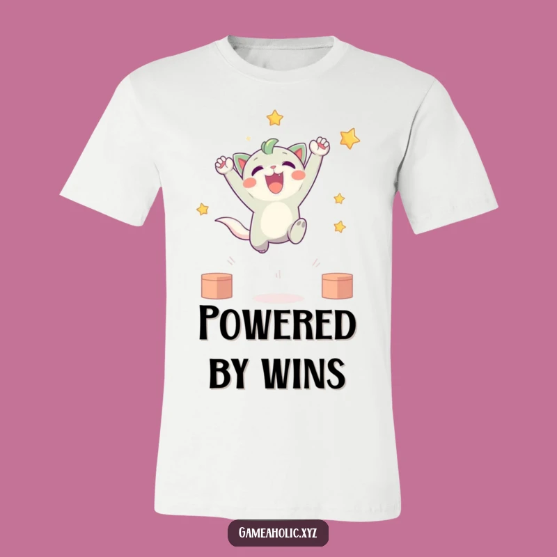 Funny Victory Leap T-Shirt: Cute Creature Celebrating Online Wins - Awesome Gift